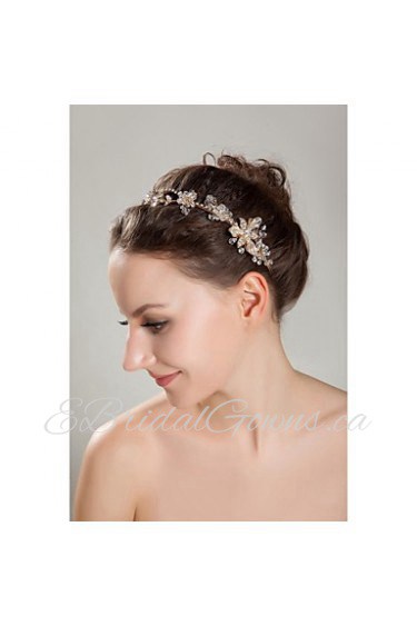 Women's / Flower Girl's Rhinestone / Crystal / Imitation Pearl Headpiece-Wedding / Special Occasion / Outdoor Headbands Round