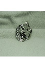 Men's Titanium Personality Lion Head Pendant