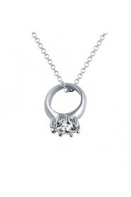 Contracted Personality Crystal Necklaces Ring Zircon Decorative Clavicle Chain