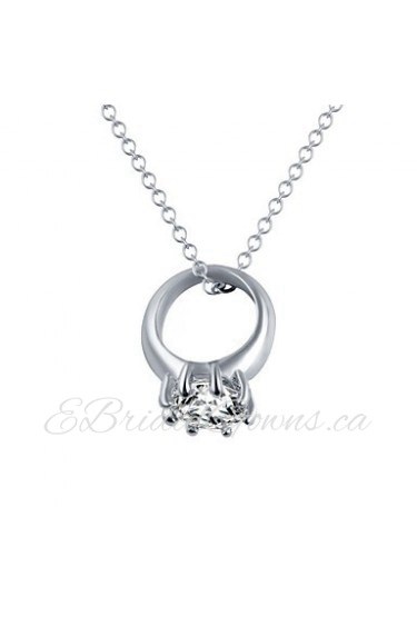 Contracted Personality Crystal Necklaces Ring Zircon Decorative Clavicle Chain