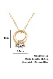 Contracted Personality Crystal Necklaces Ring Zircon Decorative Clavicle Chain