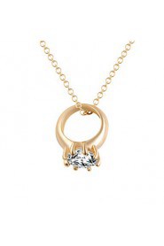 Contracted Personality Crystal Necklaces Ring Zircon Decorative Clavicle Chain