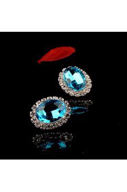 Stud Earrings Women's Brass Earring Crystal / Rhinestone