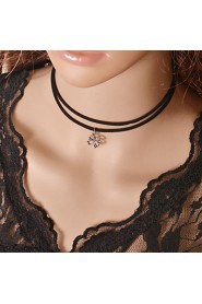 Women's Western Style Simple Four Leaf Clover Tulle Necklace Party/Causal