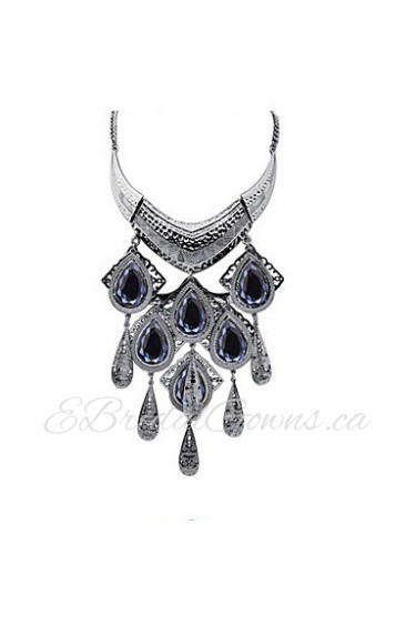 Fashion Atmospheric Water Droplets Tassel Necklace Luxury Jewelry