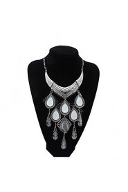 Fashion Atmospheric Water Droplets Tassel Necklace Luxury Jewelry