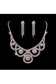 Women's Rhinestone Jewelry Set Rhinestone