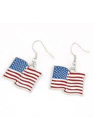 Cool Design Alloy American Flag Women's Earrings