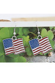 Cool Design Alloy American Flag Women's Earrings