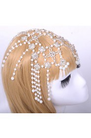 Alloy Forehead Jewelry With Imitation Pearl/Rhinestone Wedding/Party Headpiece