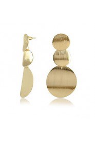 Irregular Shape Alloy Gold Women's Drop Earrings 