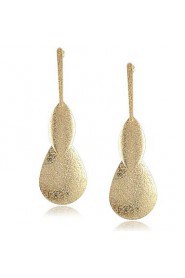 Irregular Shape Alloy Gold Women's Drop Earrings 