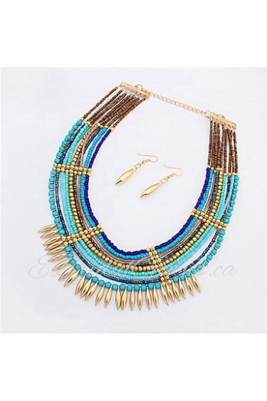 (Set)Necklace Earrings Set Fashion Exaggeration Atmosphere