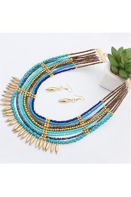 (Set)Necklace Earrings Set Fashion Exaggeration Atmosphere