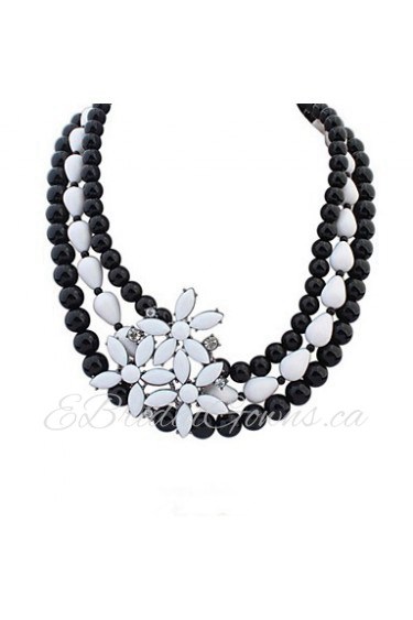 Fashion Multilayer Beads Flower Necklace