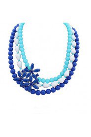 Fashion Multilayer Beads Flower Necklace