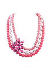 Fashion Multilayer Beads Flower Necklace