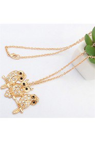 Wild Fashion Apparel Three Owl Necklace