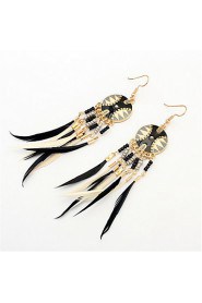 Fashion Feather Earrings Disk PHOTO Street Shooting Accessories