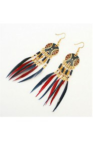 Fashion Feather Earrings Disk PHOTO Street Shooting Accessories