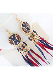 Fashion Feather Earrings Disk PHOTO Street Shooting Accessories