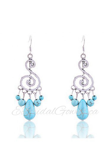 Chandelier Earrings Women's Alloy Earring Turquoise