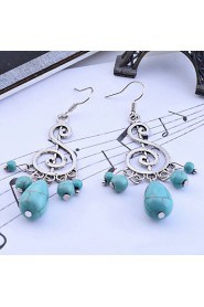 Chandelier Earrings Women's Alloy Earring Turquoise