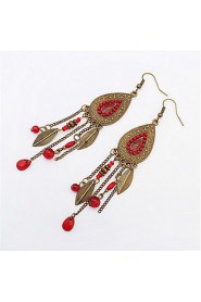 Stylish Atmosphere Oval Leaves Earrings