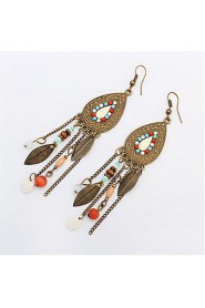 Stylish Atmosphere Oval Leaves Earrings