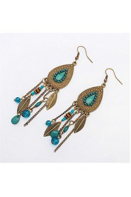 Stylish Atmosphere Oval Leaves Earrings