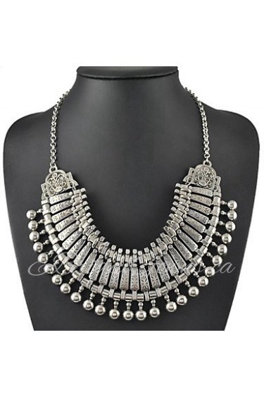 Luxurious Metallic Alloy Plating Ancient Silver Necklace Restoring Ancient Ways