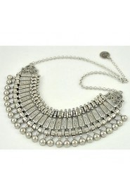 Luxurious Metallic Alloy Plating Ancient Silver Necklace Restoring Ancient Ways