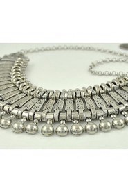 Luxurious Metallic Alloy Plating Ancient Silver Necklace Restoring Ancient Ways