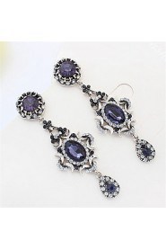 Fashion oval diamond crescent earrings nightclub ladies Party Decorations