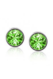 Charming Round Crystal Stud Earrings(More Colors)