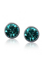 Charming Round Crystal Stud Earrings(More Colors)