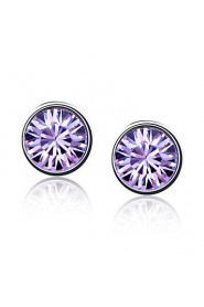 Charming Round Crystal Stud Earrings(More Colors)