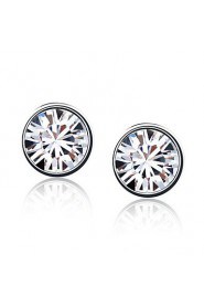 Charming Round Crystal Stud Earrings(More Colors)