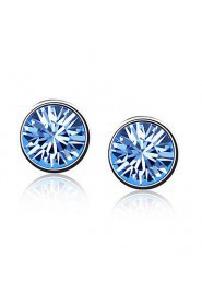 Charming Round Crystal Stud Earrings(More Colors)