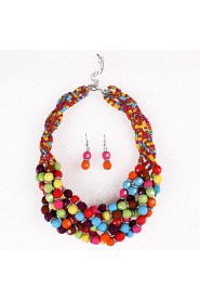 Jewelry Set Women's Party Jewelry Sets Alloy Earrings / Necklaces Silver