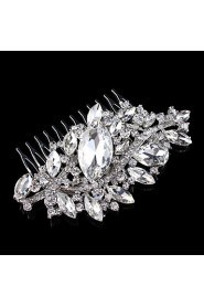 Vintage Wedding Party Bridal Bridesmaid Round Diamond Drop Crystal Hair Comb For Women