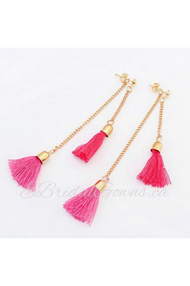 Contracted Fashion Tassel Wool Long Paragraph Earrings Earrings Ladies Earrings Nightclub