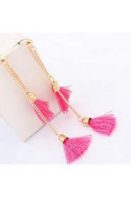 Contracted Fashion Tassel Wool Long Paragraph Earrings Earrings Ladies Earrings Nightclub