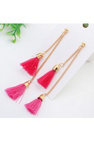 Contracted Fashion Tassel Wool Long Paragraph Earrings Earrings Ladies Earrings Nightclub