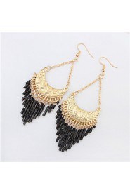 Stylish Atmosphere Crescent Beaded Earrings