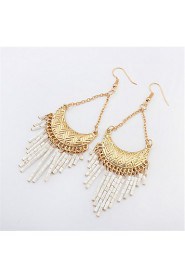 Stylish Atmosphere Crescent Beaded Earrings