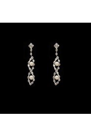 White Pearl Two Piece Shining Ladies' Jewelry Set (45 cm)