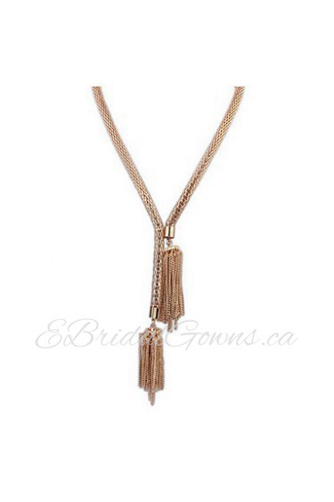 Simple Magnetic Hollow Tassel Necklace