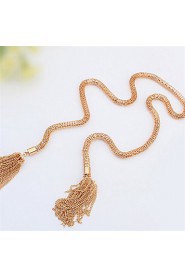 Simple Magnetic Hollow Tassel Necklace