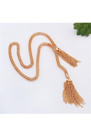 Simple Magnetic Hollow Tassel Necklace